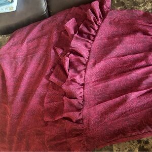 Elegant Burgundy Ruffled Skirt